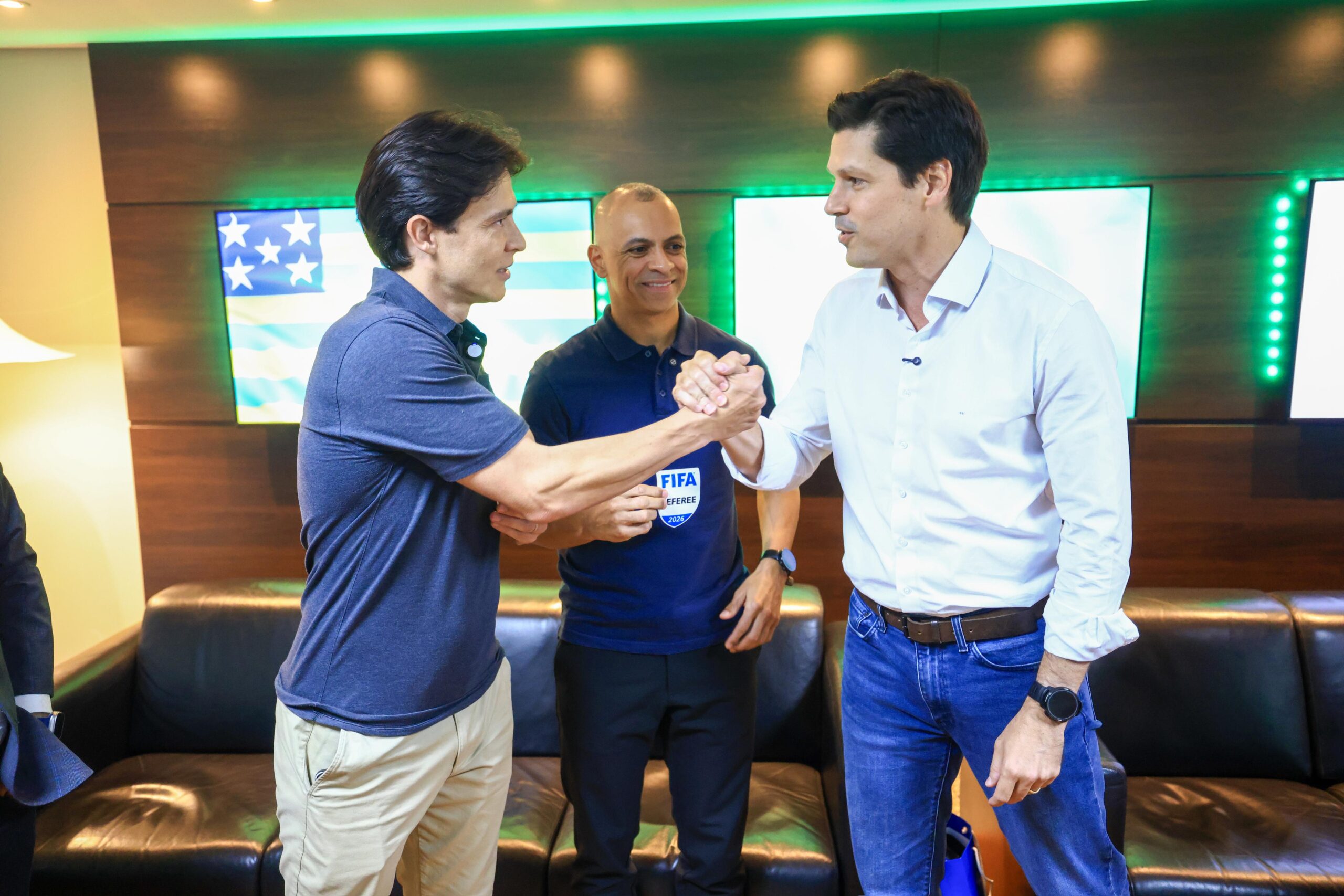 Goiás estará muito bem representado”, diz Daniel Vilela ao recepcionar árbitros goianos confirmados para Copa do Mundo
